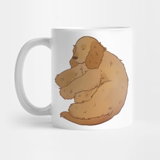 Cute english cocker spaniel sleeping illustration Mug